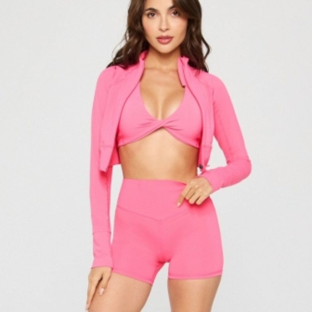 Fabletics PureLuxe Cropped Train Jacket – Cactus … - image 4